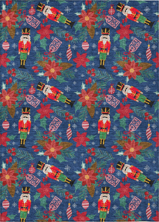 Piper Looms Chantille Christmas ACN1822 Navy Machine Washable Area Rug main image