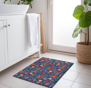 Piper Looms Chantille Christmas ACN1822 Navy Machine Washable Area Rug Scatter Lifestyle Image Feature