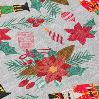 Piper Looms Chantille Christmas ACN1822 Silver Machine Washable Area Rug Swatch Image