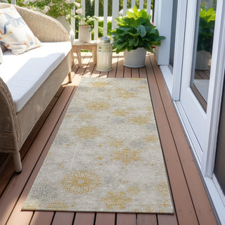 Piper Looms Chantille Christmas ACN1823 Beige Machine Washable Area Rug Runner Outdoor Lifestyle Image Feature