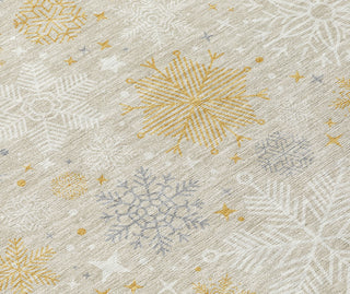 Piper Looms Chantille Christmas ACN1823 Beige Machine Washable Area Rug Swatch Image