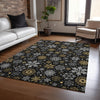 Piper Looms Chantille Christmas ACN1823 Black Machine Washable Area Rug Lifestyle Image Feature