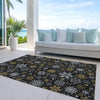 Piper Looms Chantille Christmas ACN1823 Black Machine Washable Area Rug Outdoor Lifestyle Image Feature