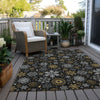 Piper Looms Chantille Christmas ACN1823 Black Machine Washable Area Rug Outdoor Lifestyle Image Feature