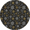 Piper Looms Chantille Christmas ACN1823 Black Machine Washable Area Rug Round Main Image