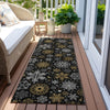 Piper Looms Chantille Christmas ACN1823 Black Machine Washable Area Rug Runner Outdoor Lifestyle Image Feature