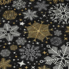 Piper Looms Chantille Christmas ACN1823 Black Machine Washable Area Rug Swatch Image