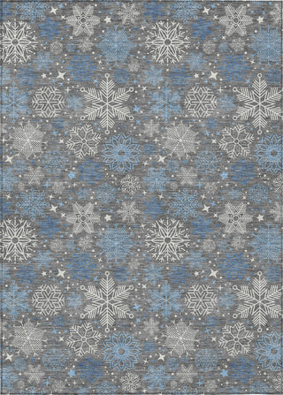 Piper Looms Chantille Christmas ACN1823 Gray Machine Washable Area Rug main image