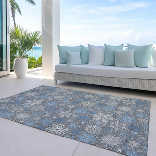 Piper Looms Chantille Christmas ACN1823 Gray Machine Washable Area Rug Outdoor Lifestyle Image Feature