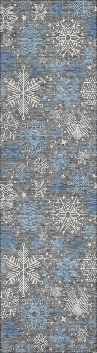 Piper Looms Chantille Christmas ACN1823 Gray Machine Washable Area Rug Runner Main Image
