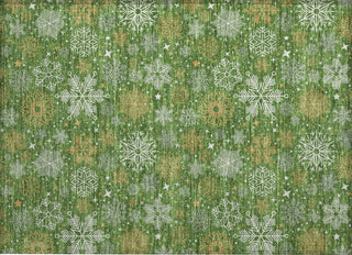 Piper Looms Chantille Christmas ACN1823 Green Machine Washable Area Rug Scatter Main Image