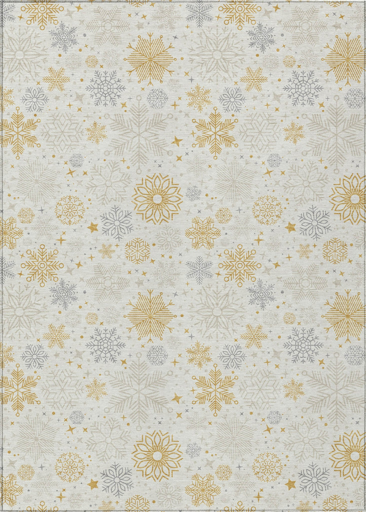 Piper Looms Chantille Christmas ACN1823 Ivory Machine Washable Area Rug main image