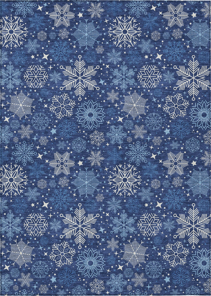 Piper Looms Chantille Christmas ACN1823 Navy Machine Washable Area Rug main image