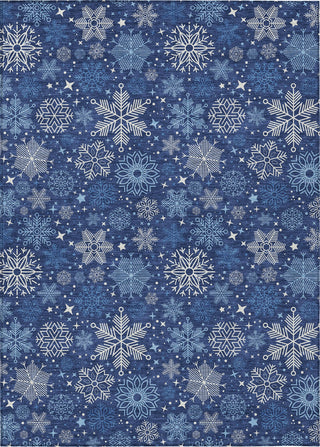 Piper Looms Chantille Christmas ACN1823 Navy Machine Washable Area Rug main image
