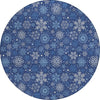 Piper Looms Chantille Christmas ACN1823 Navy Machine Washable Area Rug Round Main Image