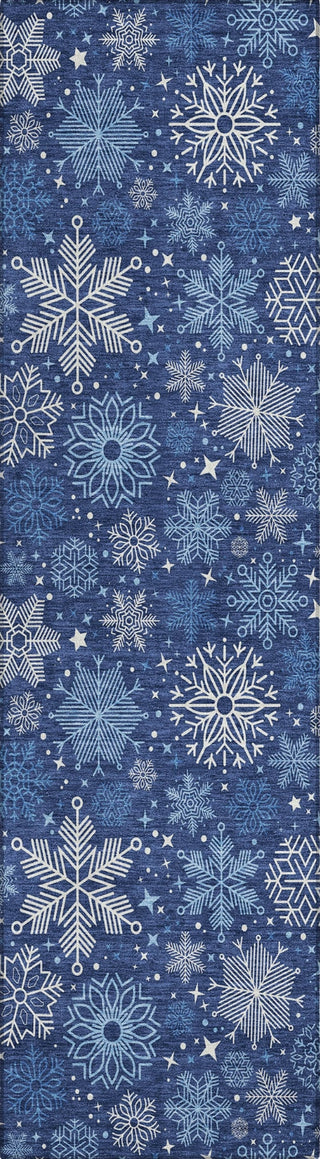 Piper Looms Chantille Christmas ACN1823 Navy Machine Washable Area Rug Runner Main Image