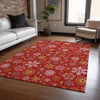 Piper Looms Chantille Christmas ACN1823 Red Machine Washable Area Rug Lifestyle Image Feature
