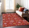 Piper Looms Chantille Christmas ACN1823 Red Machine Washable Area Rug Lifestyle Image Feature