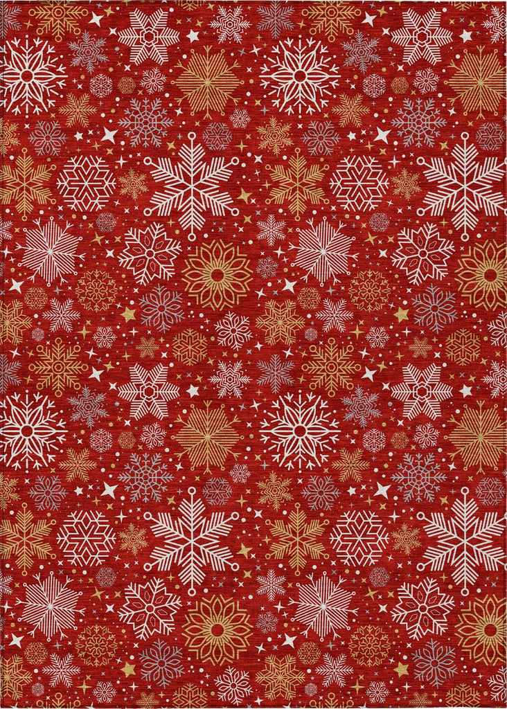 Piper Looms Chantille Christmas ACN1823 Red Machine Washable Area Rug main image