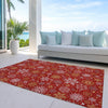 Piper Looms Chantille Christmas ACN1823 Red Machine Washable Area Rug Outdoor Lifestyle Image Feature