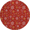 Piper Looms Chantille Christmas ACN1823 Red Machine Washable Area Rug Round Main Image