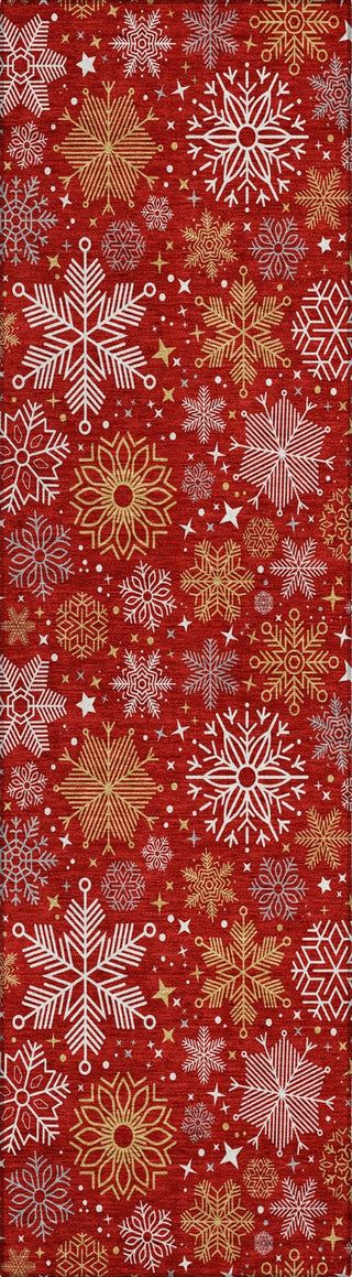 Piper Looms Chantille Christmas ACN1823 Red Machine Washable Area Rug Runner Main Image
