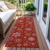 Piper Looms Chantille Christmas ACN1823 Red Machine Washable Area Rug Runner Outdoor Lifestyle Image Feature