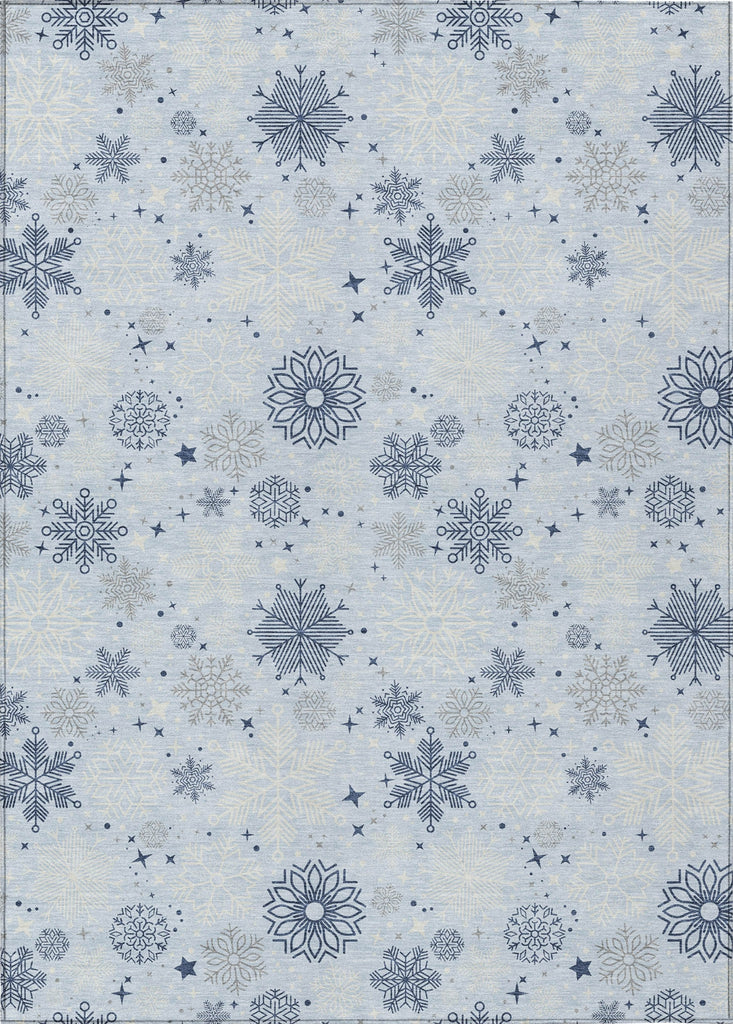 Piper Looms Chantille Christmas ACN1823 Sky Machine Washable Area Rug main image