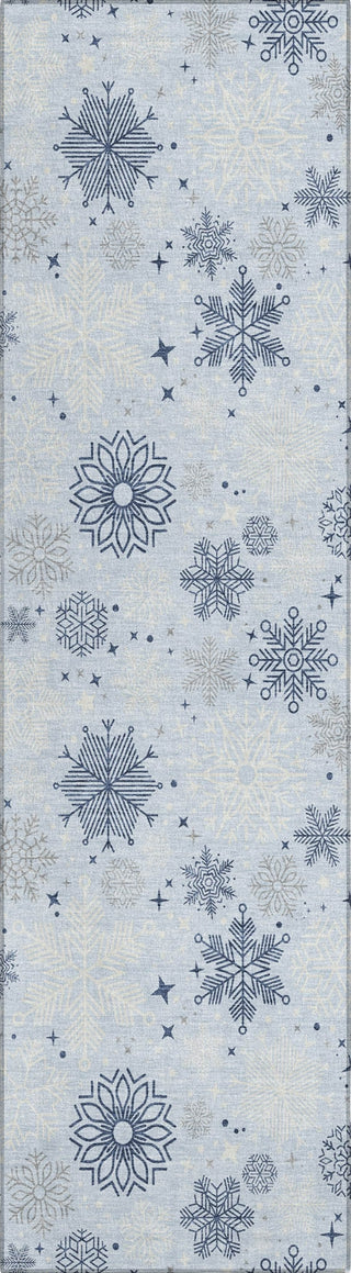 Piper Looms Chantille Christmas ACN1823 Sky Machine Washable Area Rug Runner Main Image