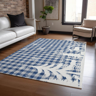 Piper Looms Chantille Christmas ACN1824 Blue Machine Washable Area Rug Lifestyle Image Feature