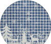 Piper Looms Chantille Christmas ACN1824 Blue Machine Washable Area Rug Round Main Image