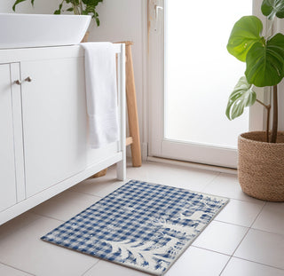 Piper Looms Chantille Christmas ACN1824 Blue Machine Washable Area Rug Scatter Lifestyle Image Feature