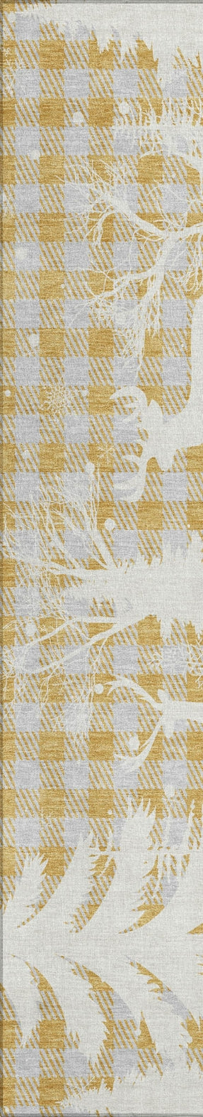 Piper Looms Chantille Christmas ACN1824 Gold Machine Washable Area Rug Runner Main Image