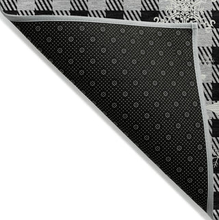 Piper Looms Chantille Christmas ACN1824 Gray Machine Washable Area Rug Backing Image