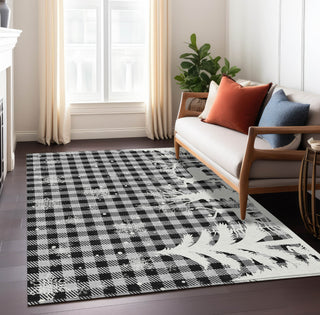 Piper Looms Chantille Christmas ACN1824 Gray Machine Washable Area Rug Lifestyle Image Feature