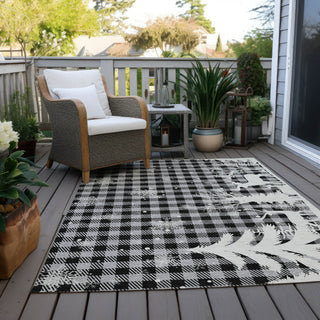Piper Looms Chantille Christmas ACN1824 Gray Machine Washable Area Rug Outdoor Lifestyle Image Feature