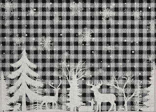 Piper Looms Chantille Christmas ACN1824 Gray Machine Washable Area Rug Scatter Main Image