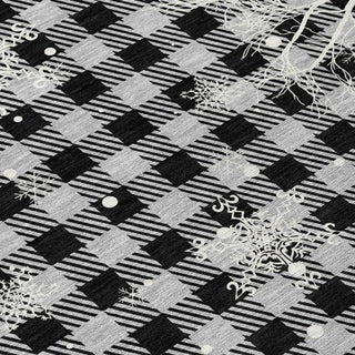 Piper Looms Chantille Christmas ACN1824 Gray Machine Washable Area Rug Swatch Image