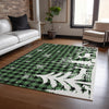 Piper Looms Chantille Christmas ACN1824 Green Machine Washable Area Rug Lifestyle Image Feature