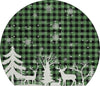 Piper Looms Chantille Christmas ACN1824 Green Machine Washable Area Rug Round Main Image