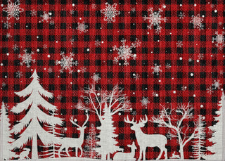 Piper Looms Chantille Christmas ACN1824 Red Machine Washable Area Rug Scatter Main Image