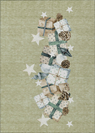 Piper Looms Chantille Christmas ACN1825 Aloe Machine Washable Area Rug main image