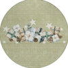 Piper Looms Chantille Christmas ACN1825 Aloe Machine Washable Area Rug Round Main Image