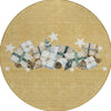 Piper Looms Chantille Christmas ACN1825 Gold Machine Washable Area Rug Round Main Image
