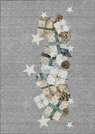Piper Looms Chantille Christmas ACN1825 Gray Machine Washable Area Rug main image
