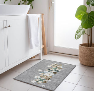 Piper Looms Chantille Christmas ACN1825 Gray Machine Washable Area Rug Scatter Lifestyle Image Feature