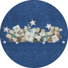 Piper Looms Chantille Christmas ACN1825 Navy Machine Washable Area Rug Round Main Image