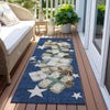Piper Looms Chantille Christmas ACN1825 Navy Machine Washable Area Rug Runner Outdoor Lifestyle Image Feature