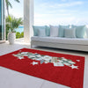 Piper Looms Chantille Christmas ACN1825 Red Machine Washable Area Rug Outdoor Lifestyle Image Feature