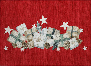 Piper Looms Chantille Christmas ACN1825 Red Machine Washable Area Rug Scatter Main Image